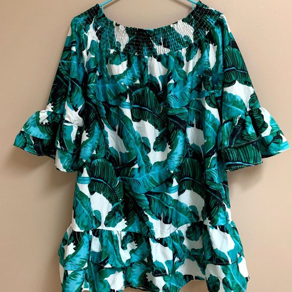 Dresses & Skirts - FREE Blue and Green Ruffle Summer Dress